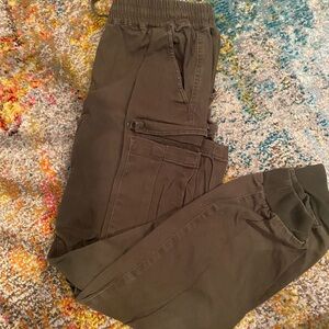Urban Planet Green Cargo Joggers with Elastic Waist